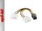 4World Kabel rozdzielacz zasilania 2xHDD/6PIN BTX