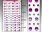 ~FUKSIK~ dżety kamienie 104st diamenty pink-fiolet