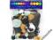 Pompony akrylowe mix animal prints 54szt.