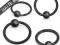 PIERCING KÓŁKO CZARNE MATOWE 1,2/8/3 mm
