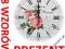 ZEGAR ŚCIENNY DREWNIANY @ VINTAGE @ RETRO @ 34cm @