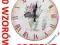 ZEGAR ŚCIENNY DREWNIANY @ VINTAGE @ RETRO @ 34cm @