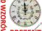 ZEGAR ŚCIENNY DREWNIANY @ VINTAGE @ RETRO @ 34cm @
