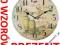 ZEGAR ŚCIENNY DREWNIANY @ VINTAGE @ RETRO @ 34cm @