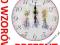ZEGAR ŚCIENNY DREWNIANY @ VINTAGE @ RETRO @ 34cm @