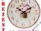 ZEGAR ŚCIENNY DREWNIANY @ VINTAGE @ RETRO @ 34cm @