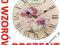 ZEGAR ŚCIENNY DREWNIANY @ VINTAGE @ RETRO @ 34cm @