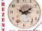 ZEGAR ŚCIENNY DREWNIANY @ VINTAGE @ RETRO @ 34cm @