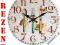 ZEGAR ŚCIENNY DREWNIANY @ VINTAGE @ RETRO @ 34cm @