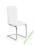 KRZESŁO METALOWE K131 BIAŁE EKO-SKÓRA HALMAR