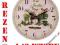 ZEGAR ŚCIENNY DREWNIANY @ VINTAGE @ RETRO @ 34cm @