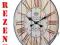 ZEGAR ŚCIENNY DREWNIANY @ VINTAGE @ RETRO @ 49cm @