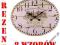 ZEGAR ŚCIENNY DREWNIANY @ VINTAGE @ RETRO @ 49cm @