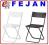 IKEA krzesło składane z oparciem FEJAN białe / cza