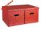 PUDEŁKA PUDŁO DAMASCO CZERWONO-BORDOWE 2 SZT 33796