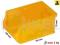 POJEMNIK MAGAZYNOWY ŻÓŁTY - 160x102x75mm REGAŁ FV
