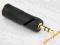 Adapter gniazdo 6,3 / wtyk 3,5; złoty plastik jack