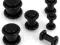 Akrylowe czarne plugi plug tunel tunele  3mm