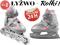2w1 ŁYŻWY figurowe + ROLKI regulowane DZIECI 34-37
