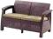 CURVERMeble ogrodowe sofa 2-osobowa CORFU RATTAN