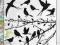 Zestaw stempli - Silhouette Birds 6410/0067