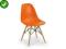 Krzesło metalowe K153 pomarańcz drewno stal ABS