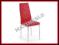 Krzesło metalowe K70C czerwone stal e.skóra HALMAR