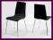NIEZWYKŁE Krzesła czarne POŁYSK chrom NIE PRZEGAP