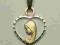 Medalik Złoty Matka Boska Serce 585 14k komunia