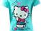 HELLO KITTY urocza bluzka turkus WIOSNA girl _4-5y