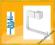 **BISK! Uchwyt WC Prosty Futura Silver 02990 chrom