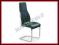Eleganckie Krzesło K141 czarno białe chrom HALMAR