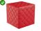 Pufa C-909 czerwon 40x40x40cm ekoskóra CUBE SIGNAL