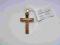 Pozłacany krzyżyk do łańcuszka z Panem Jezusem 925