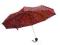 Parasolka klasyczna składana motyw zebry czerwona