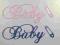 {gosia} SCRAPKI NAPIS BABY + AGRAFKA  22 kolory