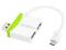 LogiLink 2 portowy HUB USB z kablem microUSB green