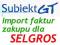 Selgros import faktur do Subiekt GT EPP Sfera