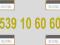 -- 539 10 60 60 -- ZŁOTY NUMER HEYAH, F. VAT 23%