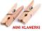 MINI KLAMERKI 25mm naturalne drewniane spinacze
