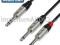 KABEL Adam Hall JACK 6.3 STEREO -2x JACK MONO 3m