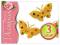 aplikacje motyl MOTYLE z CEKINAMI 3szt ŻÓŁTE