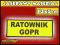 RATOWNIK GOPR NASZYWKA NA ŻÓŁTYM MATERIALE W RAMCE
