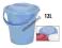 H WIADRO 12L PLASTIKOWE Z POKRYWĄ NIEB,BIAŁE,RÓŻ