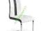 KRZESŁO METALOWE K175 STÓŁ KUCHNIA BIAŁO - CZARNY