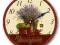 ZEGAR ścienny DREWNO /CANVAS(płótno) 34cm ORYGINAŁ