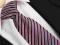 KRAWAT ŻAKARDOWY - GRANATOWO-BORDOWY [1641]