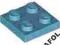 4AFOL 2x LEGO Medium Azure Plate 2 x 2 3022