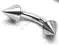 Kolczyk do brwi ze stożkami 1.6/8/4mm piercing