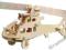 ~ PUZZLE DREWNIANE 3D ~ MAŁY HELIKOPTER WOJSKOWY ~